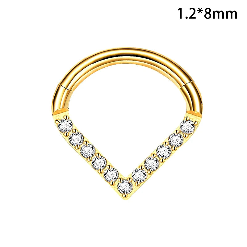 1PC Creative Septum Mustache Nose Rings For Women Men Fashion Stainless Steel Nose Rings Hoops Septum Piercing Jewelry Gifts
