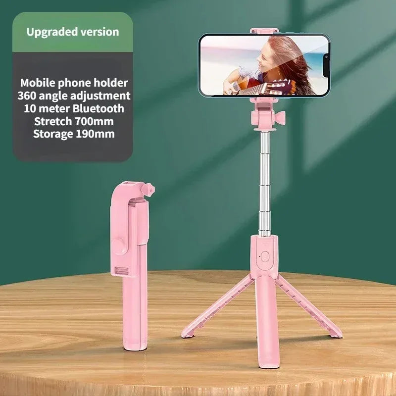 3In1 Bluetooth Wireless Selfie Tripod With Fill Light Shutter Remote Control Portable Foldable Monopod For iPhone Smart Phone