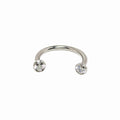 F136 Titanium Piercing Sharp Cone Round Bead Zircon Helix Nose Rings hoop Septum Cartilage labret Earring Body Jewelry Wholesale