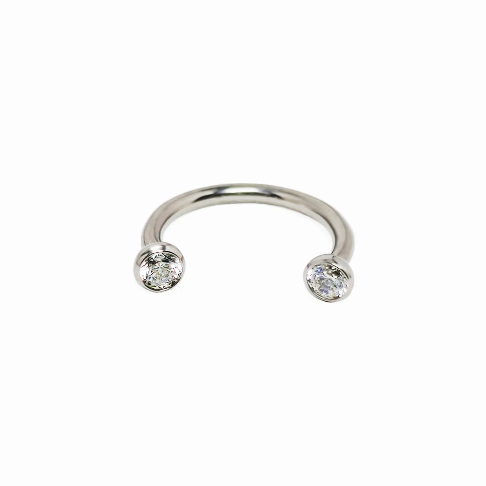 F136 Titanium Piercing Sharp Cone Round Bead Zircon Helix Nose Rings hoop Septum Cartilage labret Earring Body Jewelry Wholesale