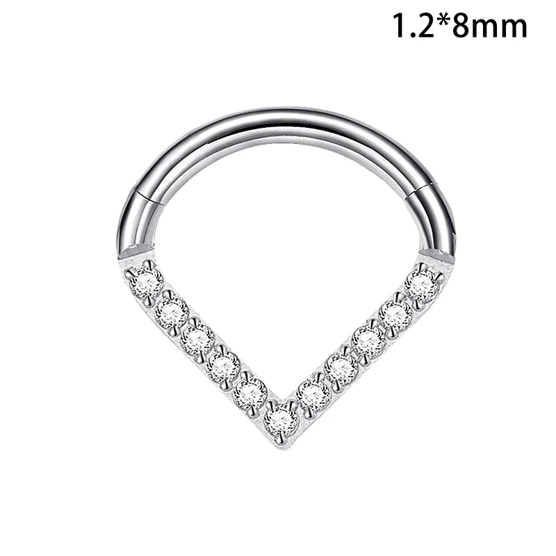 1PC Creative Septum Mustache Nose Rings For Women Men Fashion Stainless Steel Nose Rings Hoops Septum Piercing Jewelry Gifts