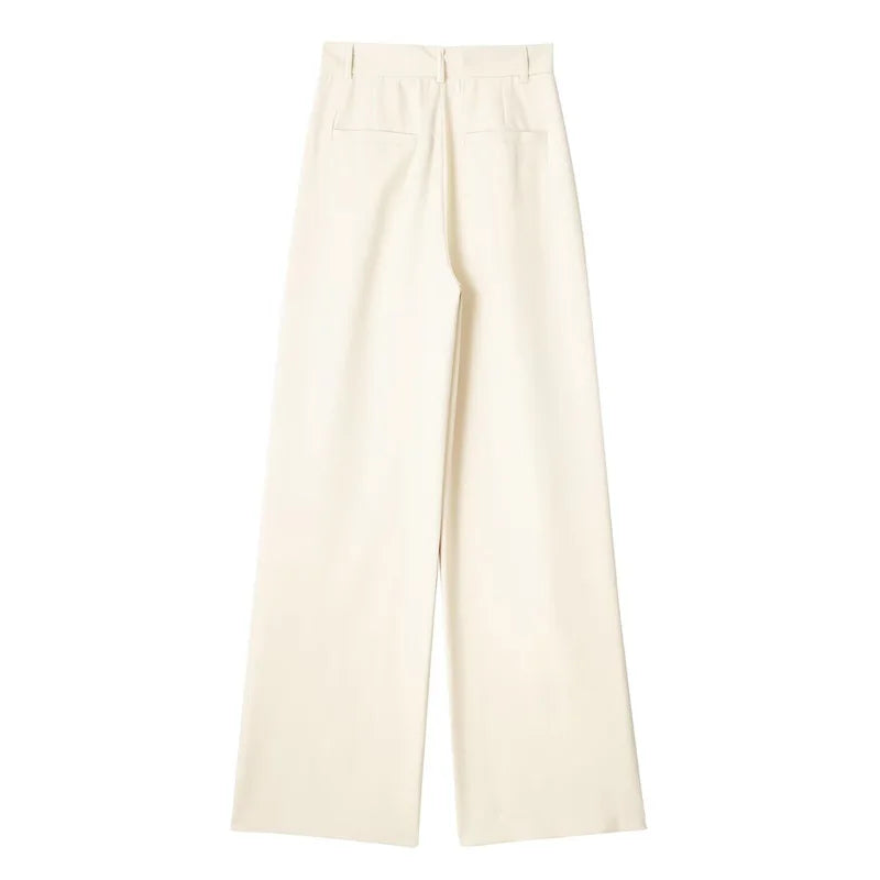 HXAO Women 2024 Wide leg Pants Baggy High Waist Pants Women's Wide Trousers Black Office wear Wide Pants Woman Autumn Trousers