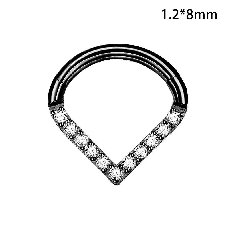 1PC Creative Septum Mustache Nose Rings For Women Men Fashion Stainless Steel Nose Rings Hoops Septum Piercing Jewelry Gifts