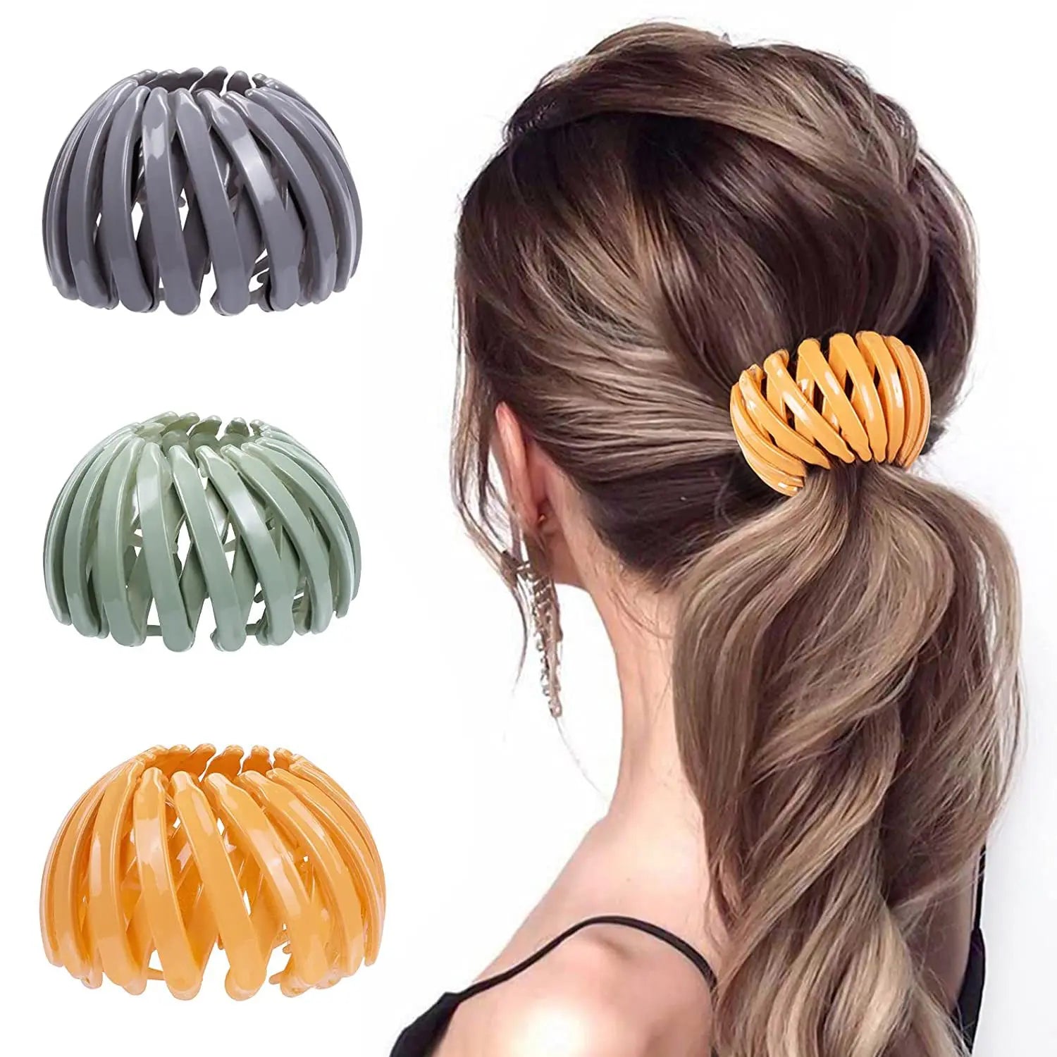 1pc Women Ponytail Hair Rings Clips Bird Nest Shaped Hair Hairpin Simple Magic Lazy Braider Tool Hair Styling Accessories