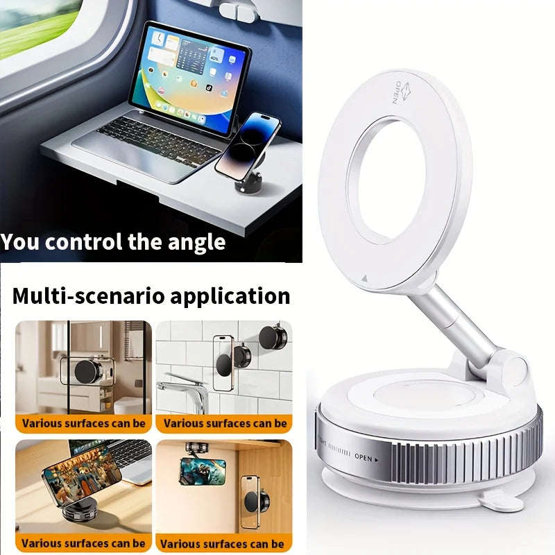 Vacuum Adsorption Magnetic Car Phone Holder, 2026 New Model, Suction Cup, Car Navigation Phone Holder, a must-have!