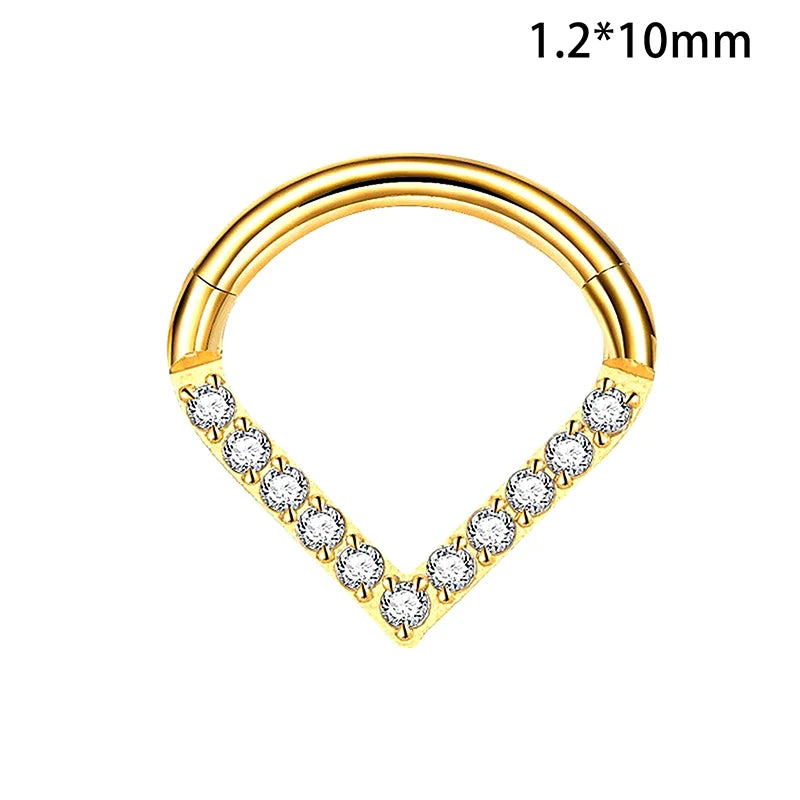 1PC Creative Septum Mustache Nose Rings For Women Men Fashion Stainless Steel Nose Rings Hoops Septum Piercing Jewelry Gifts