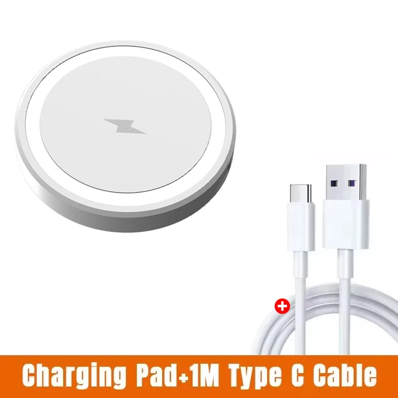 Mini Magnetic Wireless Charger Phone Pad For Magsafe iPhone 17 16 15 14 13 12 Pro Max Airpods 4 Pro Magnet Fast Charging Station