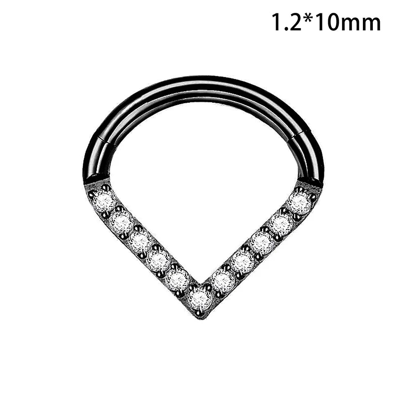 1PC Creative Septum Mustache Nose Rings For Women Men Fashion Stainless Steel Nose Rings Hoops Septum Piercing Jewelry Gifts