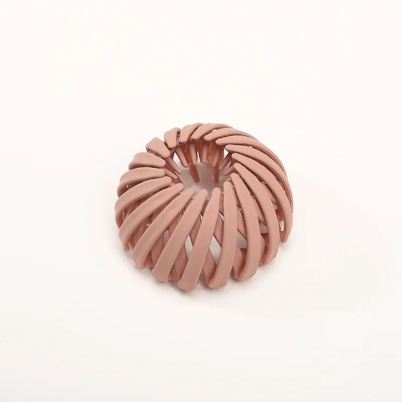 1pc Women Ponytail Hair Rings Clips Bird Nest Shaped Hair Hairpin Simple Magic Lazy Braider Tool Hair Styling Accessories