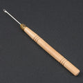 1/3/6/12PCS Hook Needle Tools Wooden Handle Hook Needle Lace Wig Making Knitting Micro Rings Loop Hair Extension Weaving