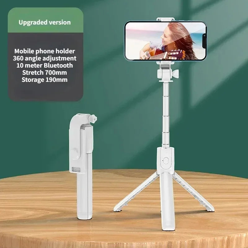 3In1 Bluetooth Wireless Selfie Tripod With Fill Light Shutter Remote Control Portable Foldable Monopod For iPhone Smart Phone