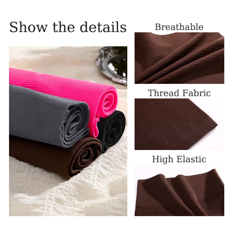 Women's Basic Elastic High Waist Bodycon Pencil Mini Skirt Casual Summer Ribbed Knit Package Hip Short Skirt Fashion Streetwear
