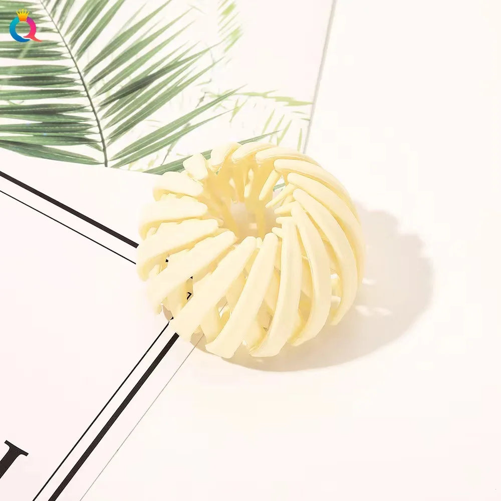 1pc Women Ponytail Hair Rings Clips Bird Nest Shaped Hair Hairpin Simple Magic Lazy Braider Tool Hair Styling Accessories