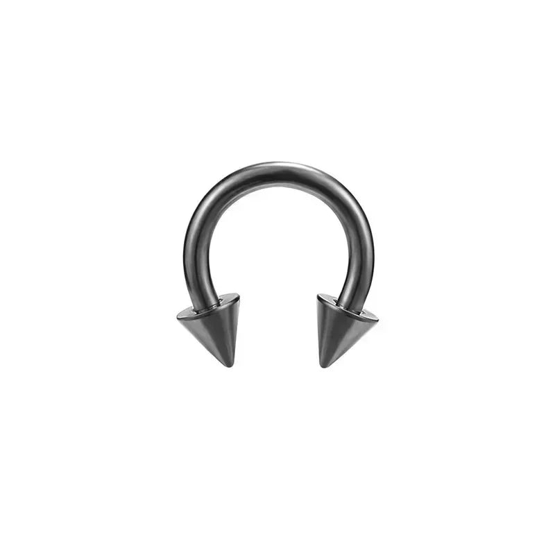 F136 Titanium Piercing Sharp Cone Round Bead Zircon Helix Nose Rings hoop Septum Cartilage labret Earring Body Jewelry Wholesale
