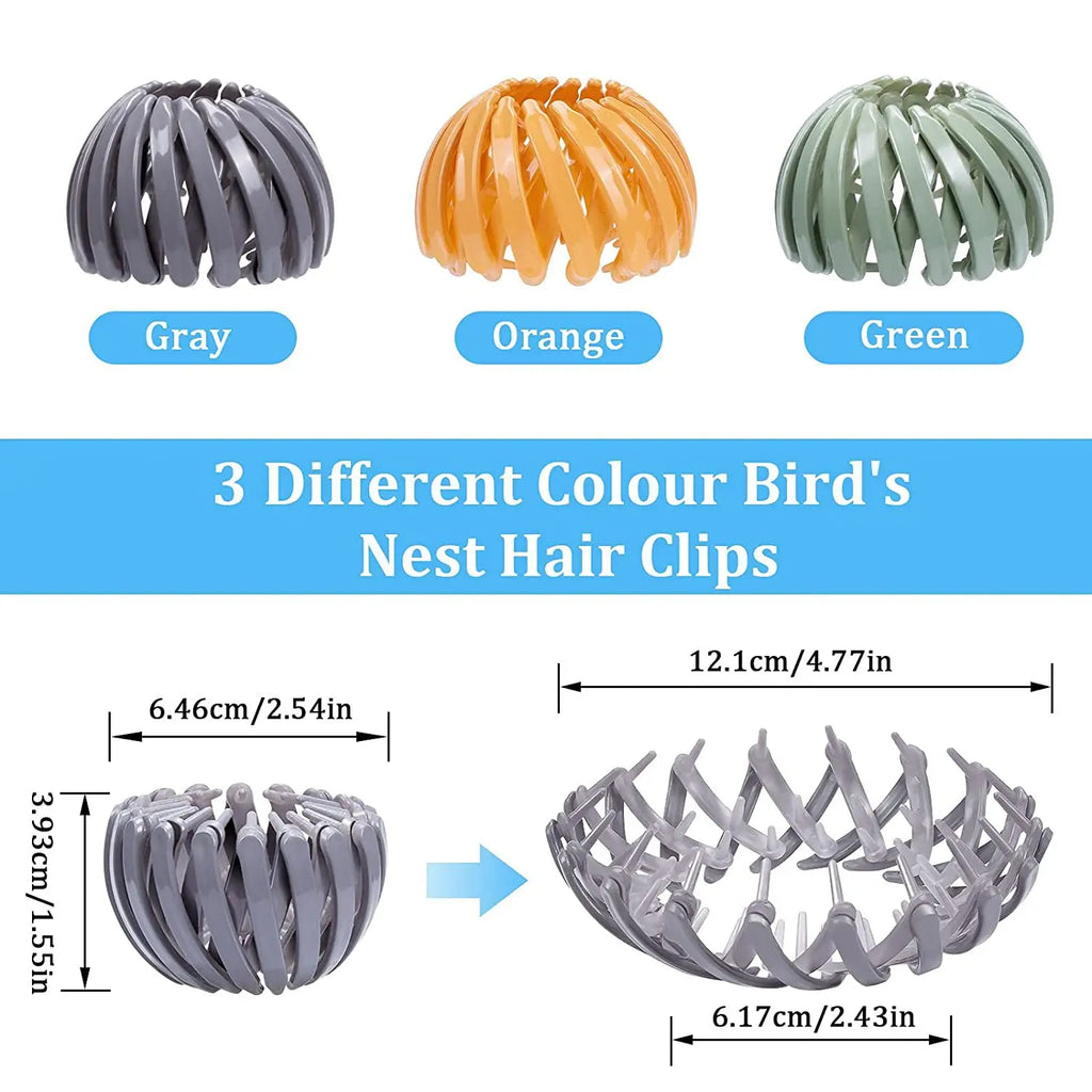 1pc Women Ponytail Hair Rings Clips Bird Nest Shaped Hair Hairpin Simple Magic Lazy Braider Tool Hair Styling Accessories