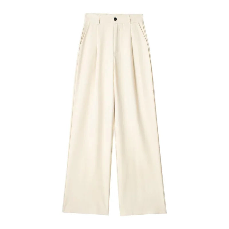 HXAO Women 2024 Wide leg Pants Baggy High Waist Pants Women's Wide Trousers Black Office wear Wide Pants Woman Autumn Trousers