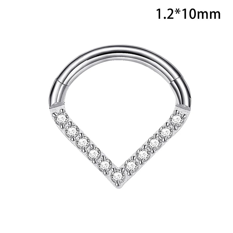 1PC Creative Septum Mustache Nose Rings For Women Men Fashion Stainless Steel Nose Rings Hoops Septum Piercing Jewelry Gifts