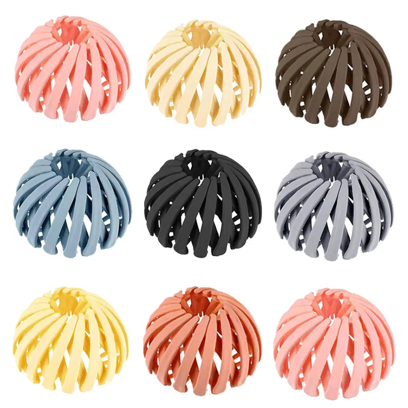 1pc Women Ponytail Hair Rings Clips Bird Nest Shaped Hair Hairpin Simple Magic Lazy Braider Tool Hair Styling Accessories