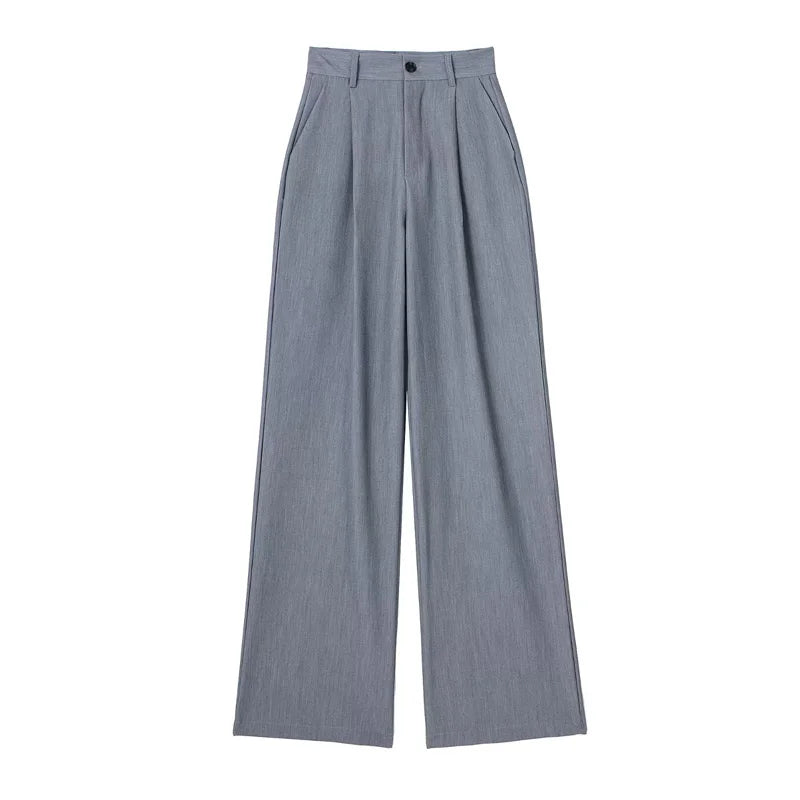 HXAO Women 2024 Wide leg Pants Baggy High Waist Pants Women's Wide Trousers Black Office wear Wide Pants Woman Autumn Trousers
